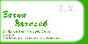 barna marcsek business card